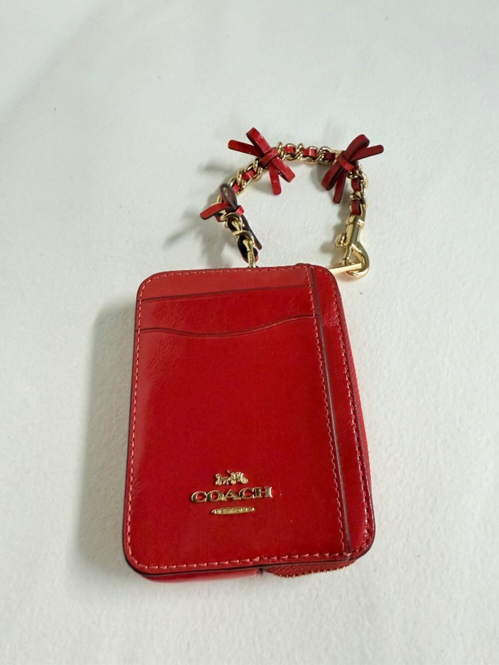 coach Zip Card Case With Bows cec13